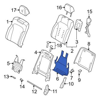 New OEM Front Seat Back Panel Fits, 2010-2012 Lincoln MKS - Part # AA5Z5460770AA