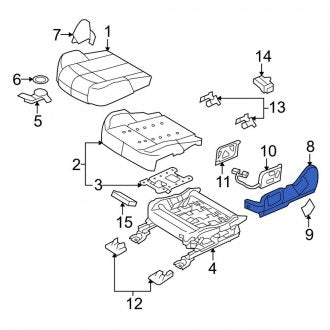 New OEM Left Inner Seat Trim Panel Fits, 2009-2012 Lincoln MKS - Part # 8A5Z5462187CA