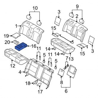 New OEM Rear Seat Armrest Fits, 2009-2010 Lincoln MKS - Part # AA5Z5467112DA