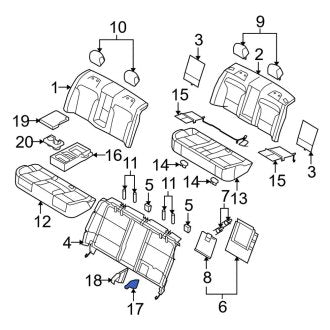 New OEM Rear Seat Armrest Bracket Fits, 2009-2016 Lincoln MKS - Part # 8A5Z5467336A