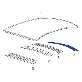 New OEM Rear Roof Header Panel Fits, 2009-2016 Lincoln MKS - Part # 8A5Z5442220A