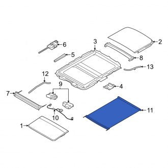 New OEM Sunroof Cover Fits, 2013-2016 Lincoln MKS - Part # BA5Z54519A02AA