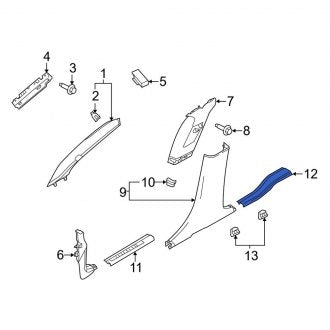 New OEM Rear Right Door Sill Plate Fits, 2009-2012 Lincoln MKS - Part # 8A5Z5413228AA
