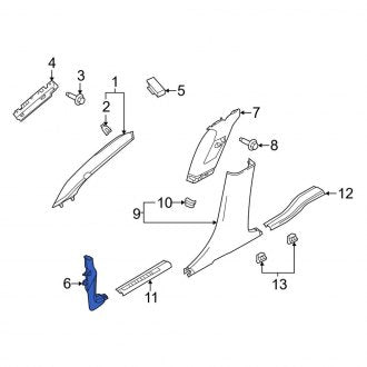 New OEM Right Kick Panel Trim Fits, 2013-2016 Lincoln MKS - Part # DA5Z5402344AB