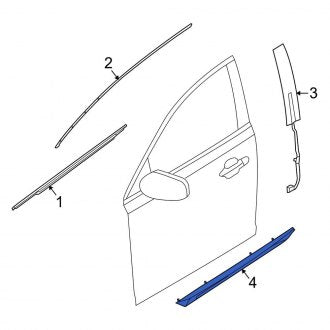 New OEM Rear Right Door Molding Fits, 2010-2012 Lincoln MKS - Part # AA5Z5425556AE