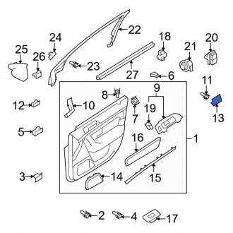 New OEM Rear Right Interior Door Handle Screw Cap Fits, 2010-2012 Lincoln MKS - Part # AA5Z5422620AA
