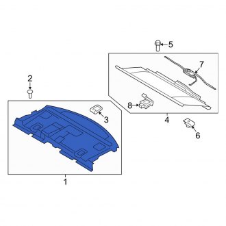 New OEM Rear Package Tray Trim Fits, 2009-2012 Lincoln MKS - Part # 8A5Z5446668AA
