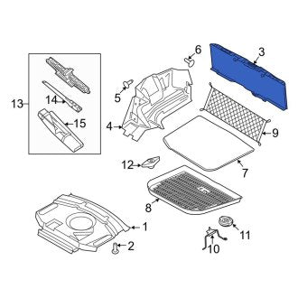 New OEM Rear Rear Body Panel Trim Panel Fits, 2009-2012 Lincoln MKS - Part # 8A5Z5411318AA