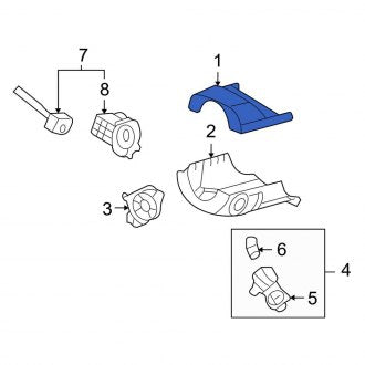 New OEM Upper Steering Column Cover Fits, 2007-2012 Lincoln MKZ - Part # 8E5Z3530AB