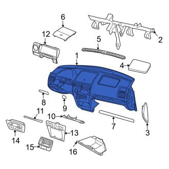 New OEM Dashboard Panel Fits, 2007-2009 Lincoln MKZ - Part # 7H6Z5404320BB