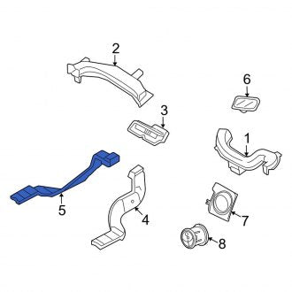 New OEM Left Lower Instrument Panel Air Duct Fits, 2007-2012 Lincoln MKZ - Part # 6E5Z18C420BA