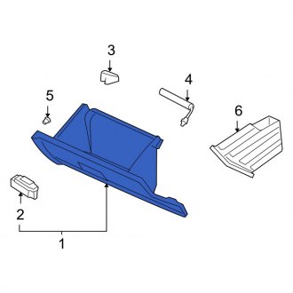 New OEM Front Glove Box Fits, 2007-2009 Lincoln MKZ - Part # 6H6Z54060T10AA