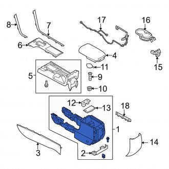 New OEM Center Console Fits, 2010-2012 Lincoln MKZ - Part # AH6Z54045A36AA