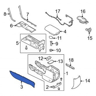 New OEM Right Console Panel Fits, 2010-2012 Lincoln MKZ - Part # 9H6Z5404619AA