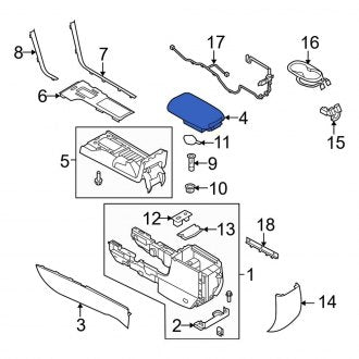 New OEM Console Lid Fits, 2010-2012 Lincoln MKZ - Part # AH6Z5406010AA