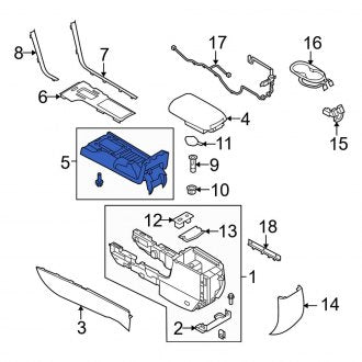 New OEM Center Console Trim Panel Fits, 2010-2012 Lincoln MKZ - Part # AH6Z54045E24DB