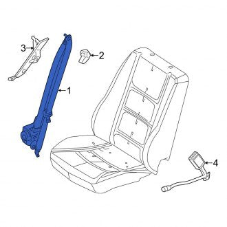 New OEM Front Left Seat Belt Lap and Shoulder Belt Fits, 2010 Lincoln MKZ - Part # AE5Z54611B09AB