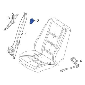 New OEM Front Upper Seat Belt Retractor Cover Fits, 2010 Lincoln MKZ - Part # AE5Z5460262AA