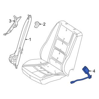 New OEM Right Seat Belt Receptacle Fits, 2010 Lincoln MKZ - Part # AH6Z5461202AC