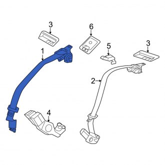 New OEM Rear Outer Seat Belt Lap and Shoulder Belt Fits, 2010 Lincoln MKZ - Part # AE5Z54611B68AA