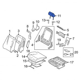 New OEM Front Headrest Fits, 2010-2011 Lincoln MKZ - Part # AH6Z54611A08GE