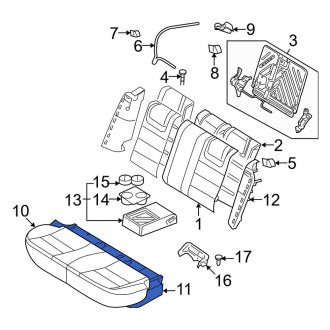 New OEM Rear Seat Cushion Pad Fits, 2007-2009 Lincoln MKZ - Part # 6H6Z54600A88A