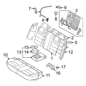 New OEM Right Folding Seat Latch Fits, 2007-2012 Lincoln MKZ - Part # 6E5Z54613D60AA