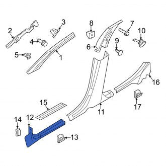 New OEM Front Left Door Sill Plate Fits, 2010-2012 Lincoln MKZ - Part # 9E5Z5413209AE