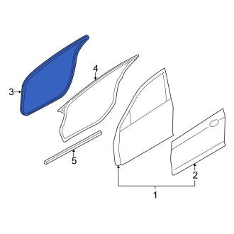 New OEM Front Inner Door Seal Fits, 2010-2012 Lincoln MKZ - Part # BH6Z5420708BB