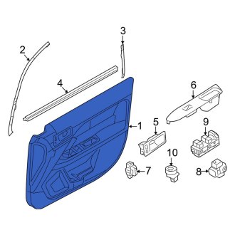 New OEM Front Left Inner Door Interior Trim Panel Fits, 2007-2009 Lincoln MKZ - Part # 7H6Z5423943CA