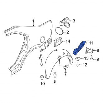 New OEM Rear Right Mud Guard Fits, 2010-2012 Lincoln MKZ - Part # 9E5Z5428456A