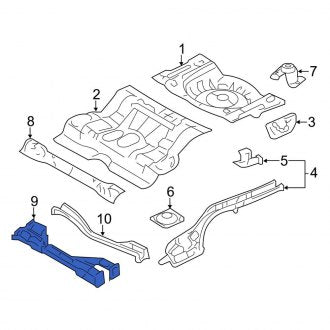 New OEM Rear Center Floor Pan Crossmember Fits, 2007-2012 Lincoln MKZ - Part # 6E5Z5410716AA