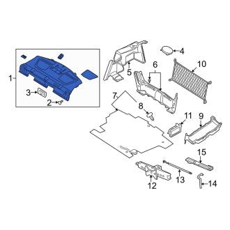 New OEM Rear Package Tray Fits, 2007-2012 Lincoln MKZ - Part # 6E5Z5446506AA