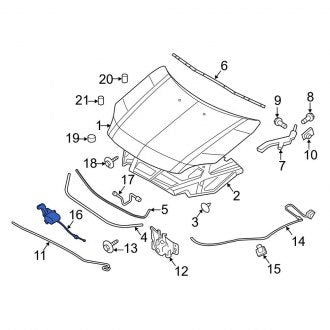 New OEM Front Hood Release Handle Fits, 2010-2012 Lincoln MKZ - Part # AH6Z16916A