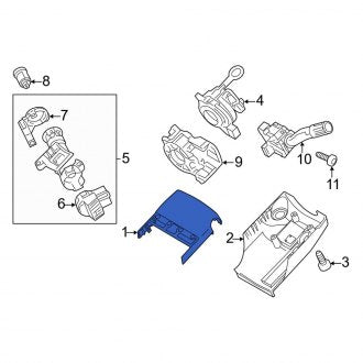 New OEM Upper Steering Column Cover Fits, 2010-2012 Lincoln MKZ - Part # AE5Z3530AE