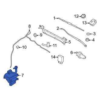 New OEM Washer Fluid Reservoir Fits, 2011-2012 Lincoln MKZ - Part # BE5Z17618A