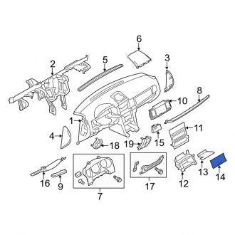 New OEM Instrument Panel Ashtray Fits, 2010-2012 Lincoln MKZ - Part # AH6Z5404810AA