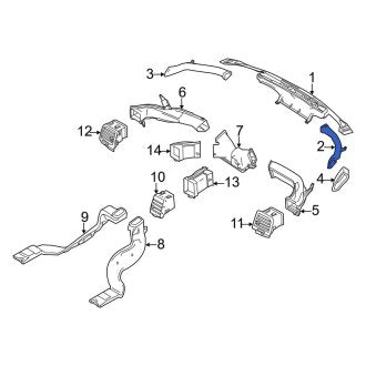 New OEM Right Instrument Panel Air Duct Fits, 2011-2012 Lincoln MKZ - Part # AH6Z19E630B
