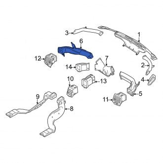 New OEM Left Instrument Panel Air Duct Fits, 2010-2012 Lincoln MKZ - Part # AH6Z19A843A
