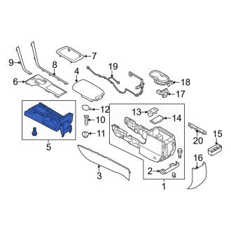 New OEM Console Trim Panel Fits, 2011-2012 Lincoln MKZ - Part # BH6Z54045A76JB