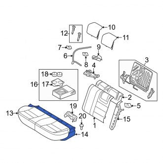 New OEM Rear Seat Cushion Pad Fits, 2011-2012 Lincoln MKZ - Part # AN7Z54600A88C