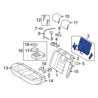 New OEM Rear Left Seat Back Frame Fits, 2011-2012 Lincoln MKZ - Part # CE5Z54613A39A