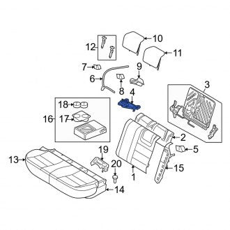 New OEM Rear Left Folding Seat Latch Fits, 2007-2012 Lincoln MKZ - Part # 6E5Z54613D61AA