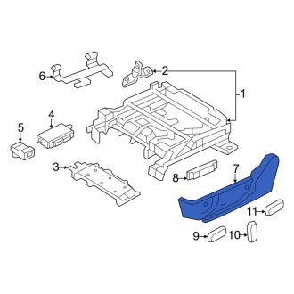 New OEM Rear Right Seat Trim Panel Fits, 2011-2012 Lincoln MKZ - Part # BH6Z5466892BC