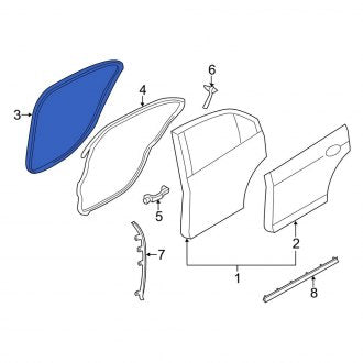 New OEM Rear Inner Door Seal Fits, 2011-2012 Lincoln MKZ - Part # BH6Z54253A10BA