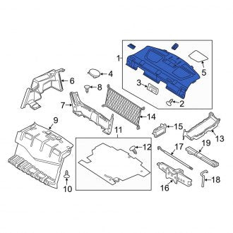 New OEM Rear Package Tray Fits, 2010-2011 Lincoln MKZ - Part # 9E5Z5446668DD