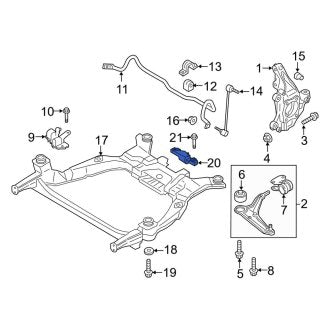 New OEM Suspension Crossmember Insulator Fits, 2013-2014 Lincoln MKZ - Part # DG9Z3F690B