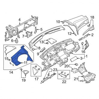 New OEM Left Instrument Panel Pad Fits, 2015-2020 Lincoln MKZ - Part # FP5Z99044F58AD