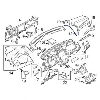 New OEM Right Instrument Panel Molding Fits, 2017-2020 Lincoln MKZ - Part # HP5Z5404338JB