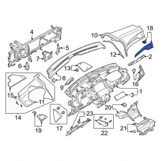 New OEM Right Instrument Panel Molding Fits, 2017-2020 Lincoln MKZ - Part # HP5Z5404338GB